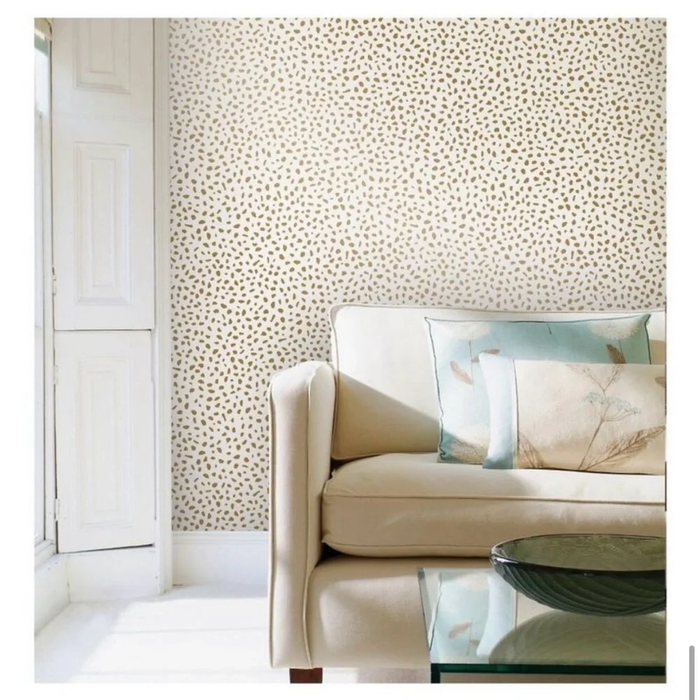 Opal House Gold and White Stick and Peel Wallpaper Roll
